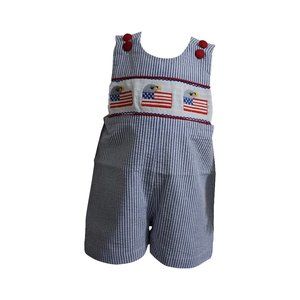 Dana Kids July Fourth Smocked Shortall
